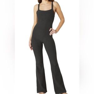 BEYOND YOGA Space Dye Flare Jumpsuit Yoga Stretch Comfy Loungewear Sporty L